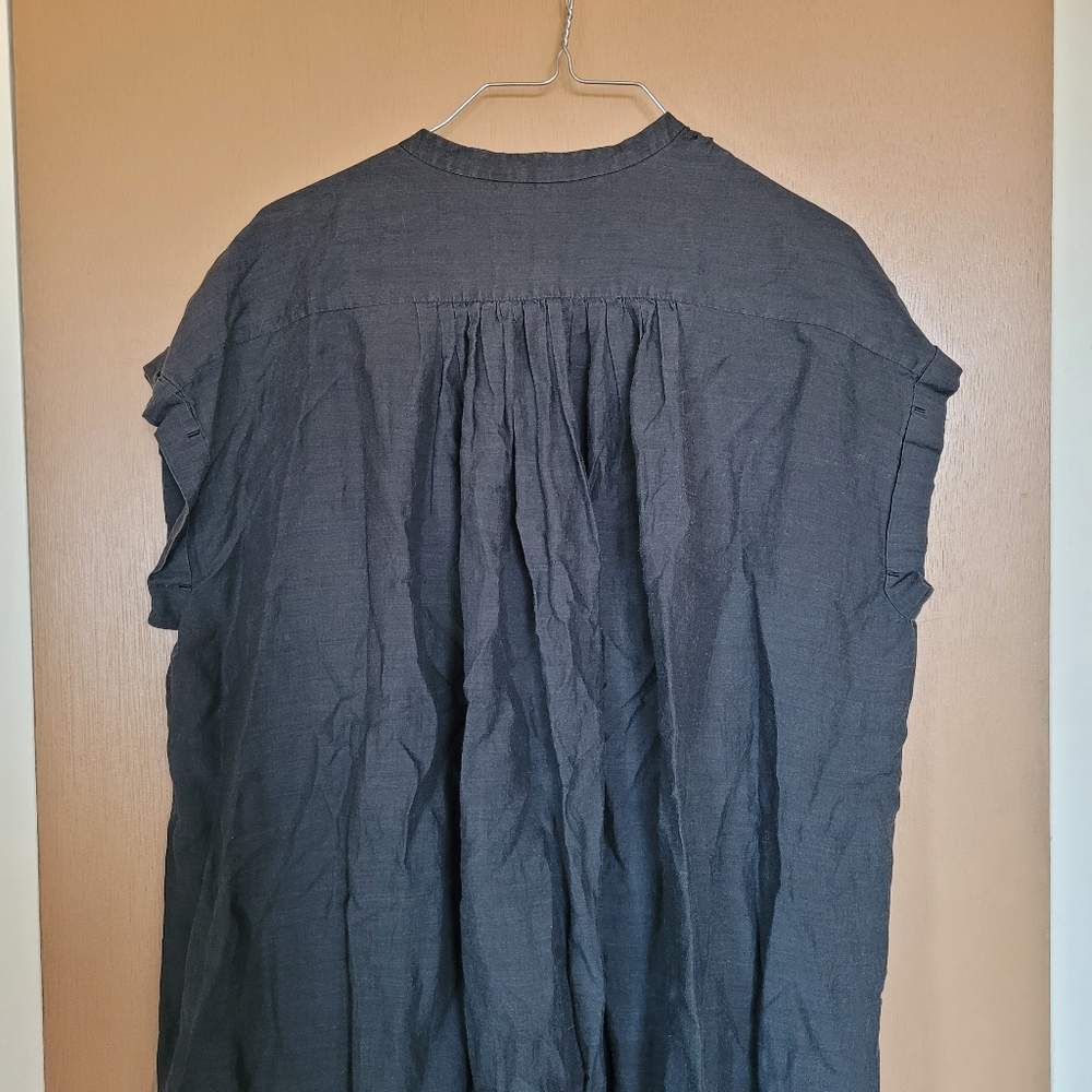 Pas de Calais grey linen midi dress - Picture 6 of 9